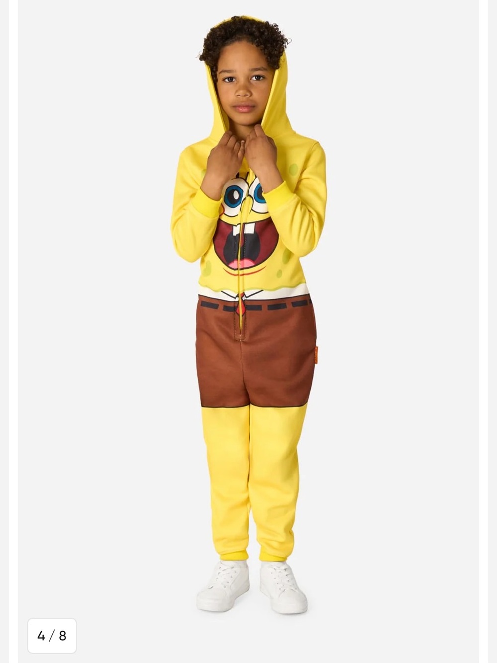 OppoSuits Yellow & Brown SpongeBob Kids One-Piece Footie